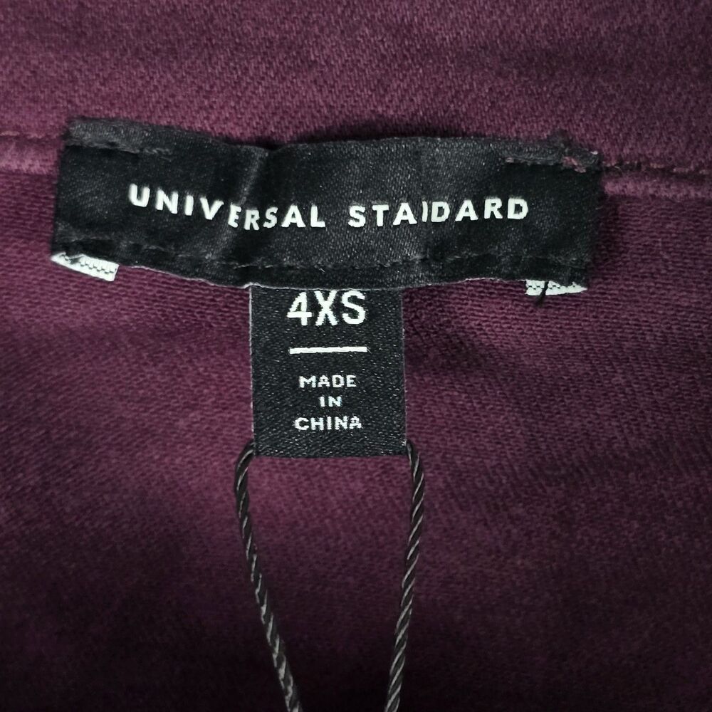 Universal Standard Jean Jacket Women’s Purple 4XS Cotton-Blend Stretch Snaps - Picture 4 of 8